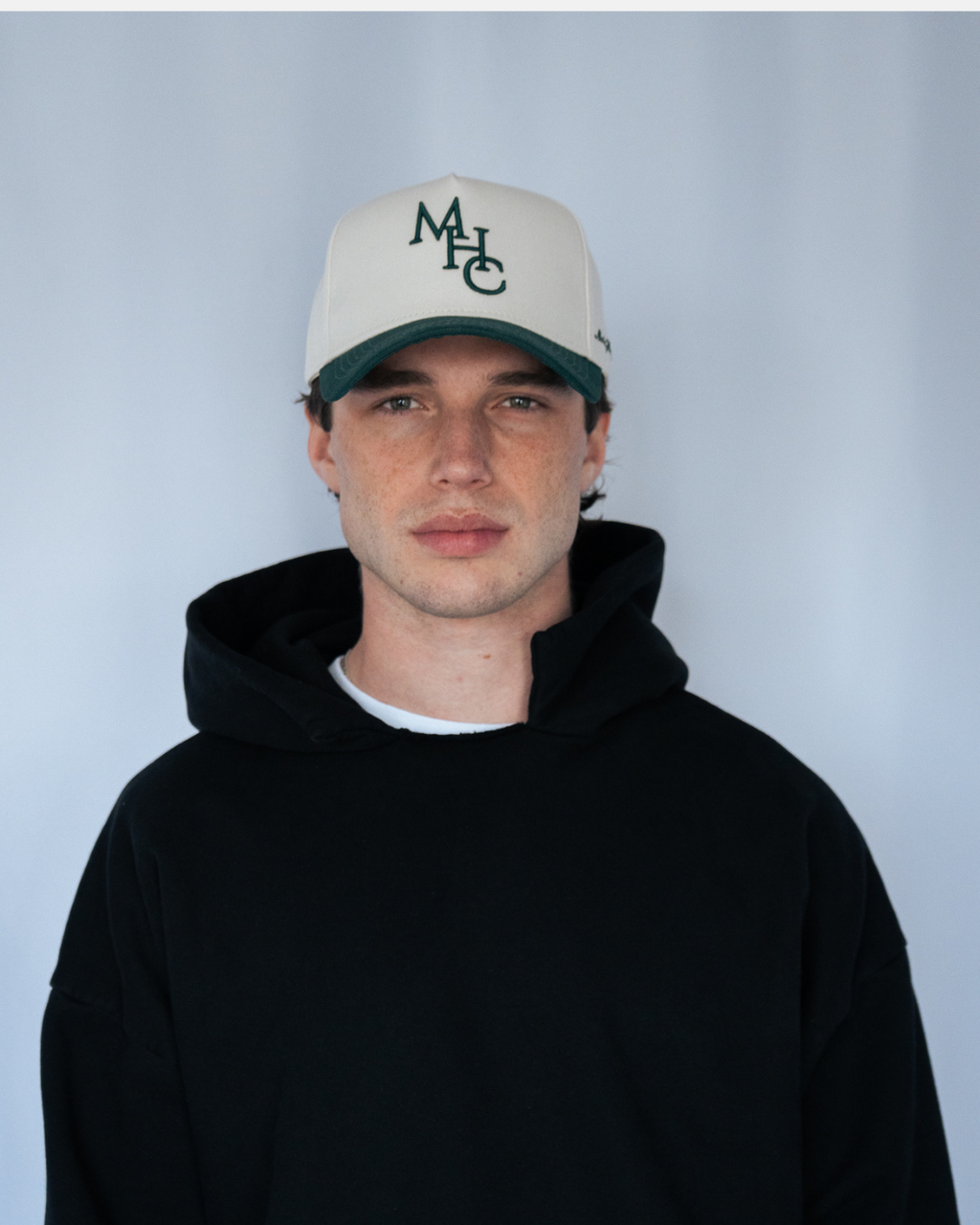 MHC Script Snapback | Cream & Vintage Green