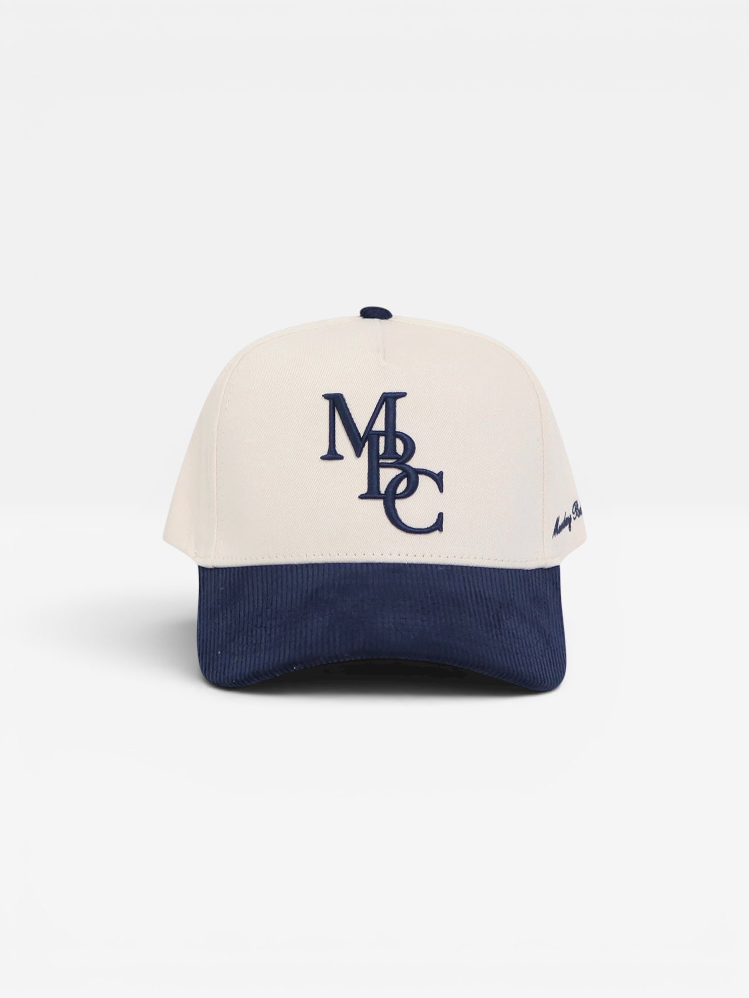 MBC Corduroy Snapback | Cream and Navy