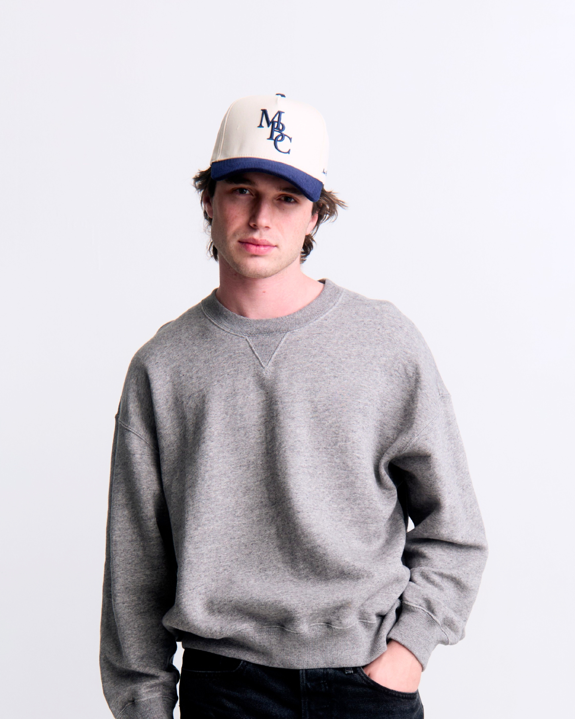 MBC Corduroy Snapback | Cream and Navy