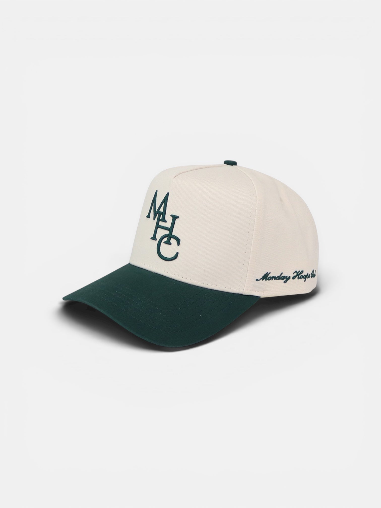 MHC Script Snapback | Cream & Vintage Green