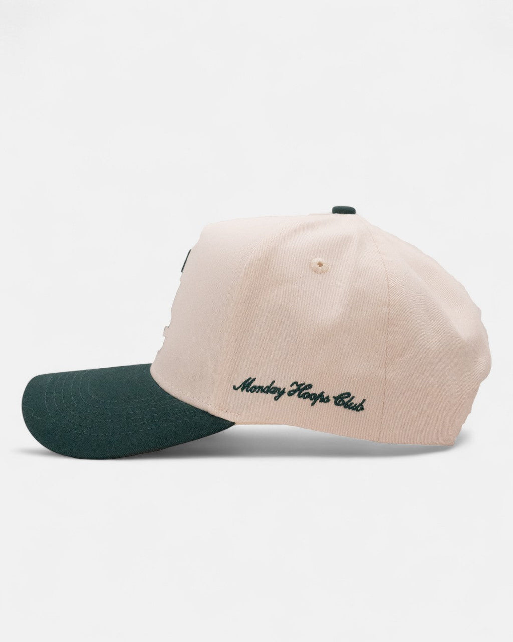 MHC Script Snapback | Cream & Vintage Green