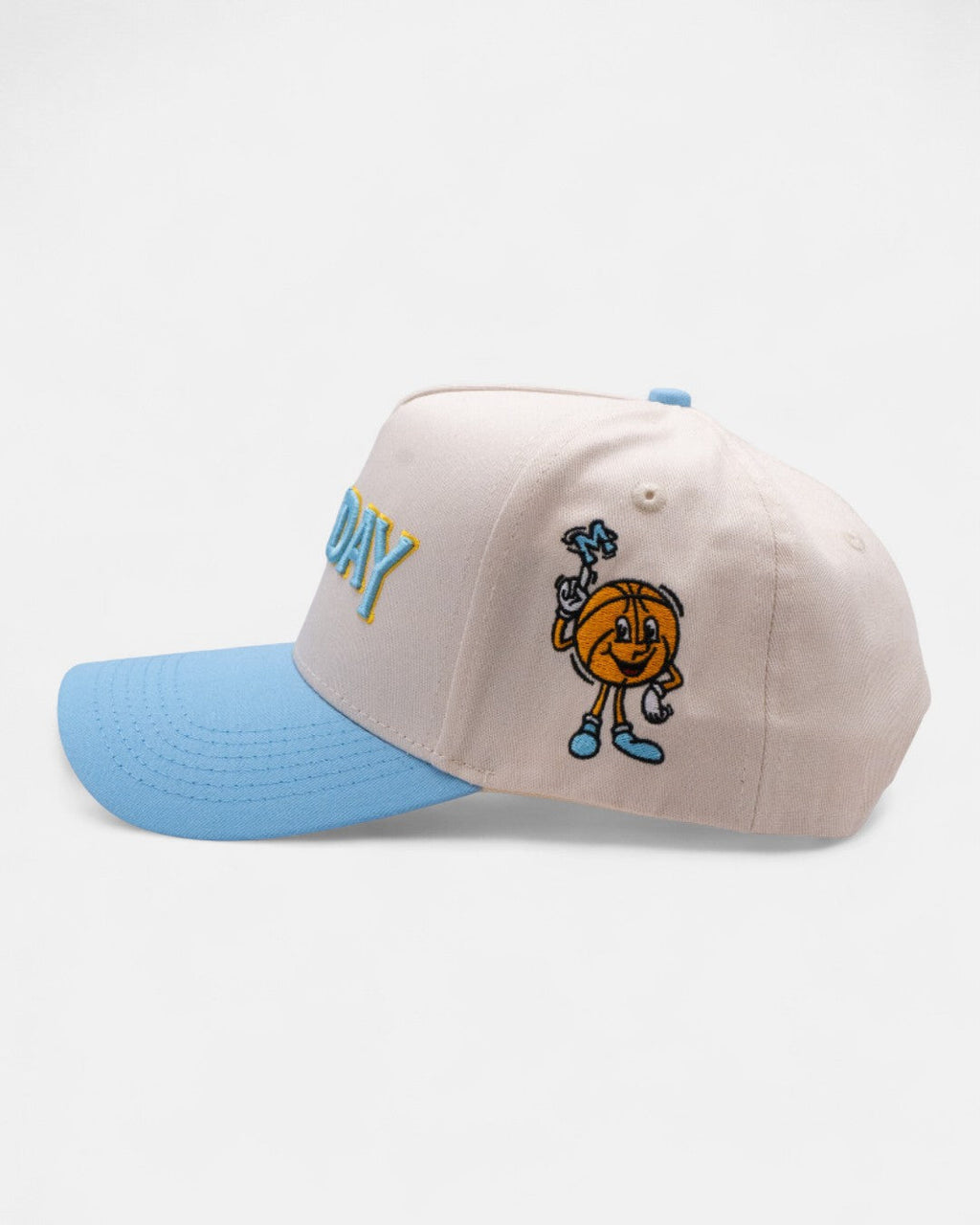 Monday Snapback | Cream & Baby Blue
